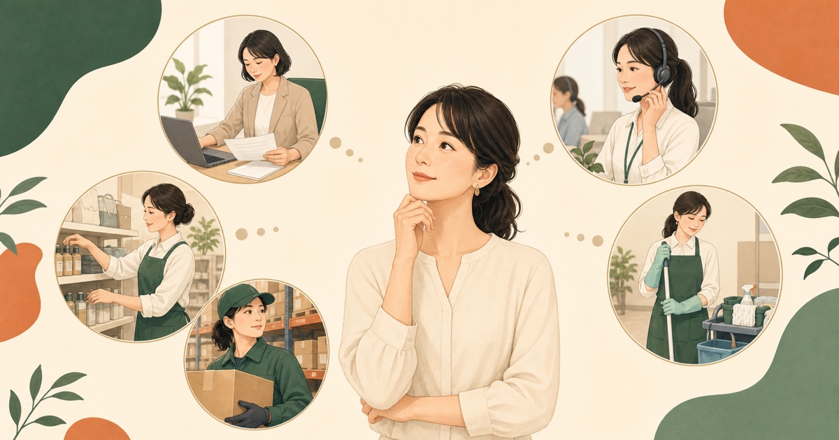 未経験から目指しやすい仕事を比較する母親