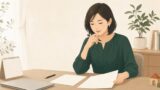 育児ブランク後の再就職に向けて履歴書と職務経歴書を整理する母親