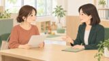 マザーズハローワークで就職相談をする母親