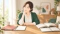 資格学習と再就職活動の進め方を比較する母親